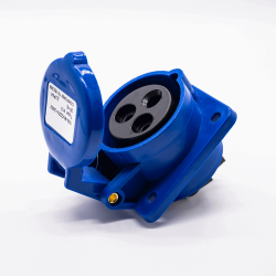 Industrial Connector Angled Socket 3P 16A 220V-250V 2P+E 6h IP44