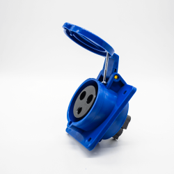 Industrial Connector Angled Socket 3P 32A 220V-250V 2P+E 6h IP44