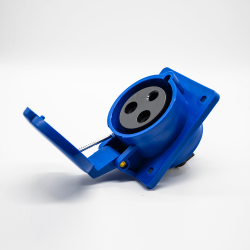 Industrial Connector Angled Socket 3P 32A 220V-250V 2P+E 6h IP44