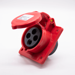 Industrial Connector Angled Socket 4P 16A 380V-415V 3P+E 6h IP44