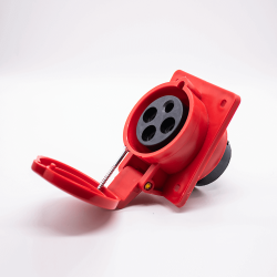 Industrial Connector Angled Socket 4P 32A 380V-415V 3P+E 6h IP44