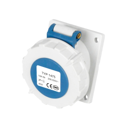 Waterproof Industrial Connector Socket 3Pin 16A 400V 2P+E IP67