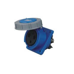 63A 3pin IEC60309 IP67 CEE Industrial Panel Mount Receptacle Angle Type