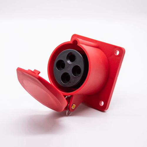 Industrial Connector Socket 4P 16A 380V-415V 3P+E 6h IP44 Sraight Type Panel Mount Industrial Connector Socket 4P 16A 380V-415V 3P+E 6h IP44 Sraight Type Panel Mount