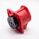 Industrial Connector Socket 4P 16A 380V-415V 3P+E 6h IP44 Sraight Type Panel Mount Industrial Connector Socket 4P 16A 380V-415V 3P+E 6h IP44 Sraight Type Panel Mount