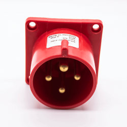 Reverse Industrial Connector Socket 4P 32A 380V-415V 3P+E 6h IP44