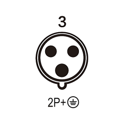 Waterproof Industrial Connector Socket 3Pin 16A 230V 2P+E IP44