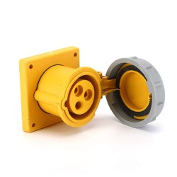 Waterproof Industrial Connector Socket 3Pin 16A 250V 2P+E IP67