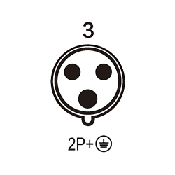 Waterproof Industrial Connector Socket 3Pin 32A 230V 2P+E IP44
