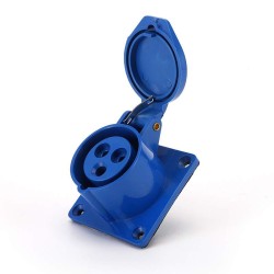 Waterproof Industrial Connector Socket 3Pin 32A 250V 2P+E IP44