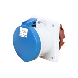 Waterproof Industrial Connector Socket 3Pin 63A 230V 2P+E IP44