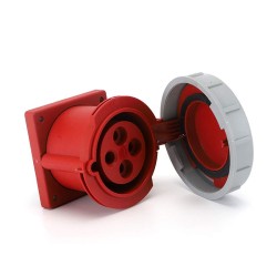 Waterproof Industrial Connector Socket 4Pin 16A 380-415V 3P+E IP67