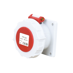 Waterproof Industrial Connector Socket 4Pin 16A 400V 3P+E IP67
