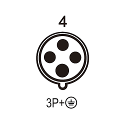 Waterproof Industrial Connector Socket 4Pin 16A 400V 3P+E IP67