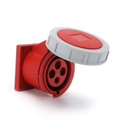 Waterproof Industrial Connector Socket 4Pin 32A 380-415V 3P+E IP67
