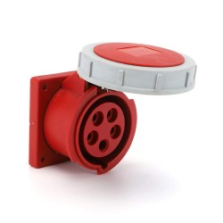 Waterproof Industrial Connector Socket 5Pin 16A 380-415V 3P+E+N IP67
