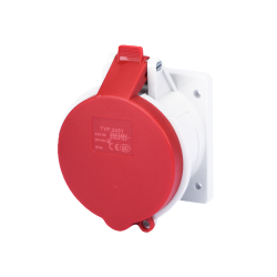 Waterproof Industrial Connector Socket 5Pin 32A 400V 3P+E+N IP44