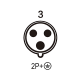 Waterproof Industrial Connector Socket 3Pin 32A 230V 2P+E IP44 Waterproof Industrial Connector Socket 3Pin 32A 230V 2P+E IP44
