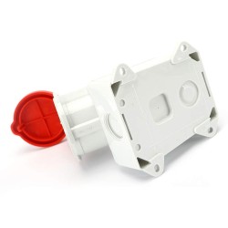Waterproof Industrial Connector Socket 4Pin 32A 380-415V 3P+E IP44, White CEE Industrial Wall Socket