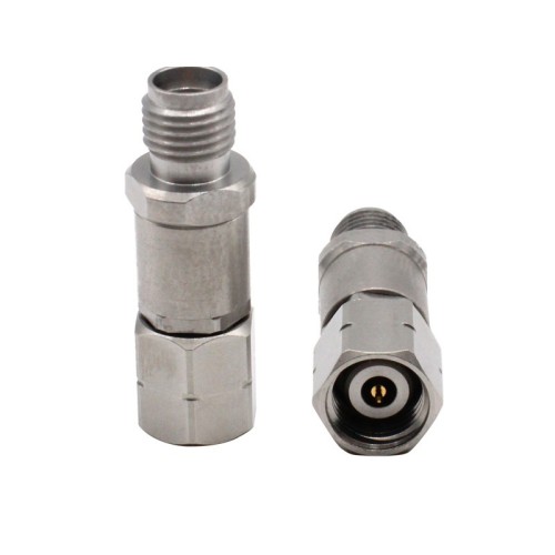 2.4mm Male Plug to 2.92mm Female Jack Stainless Steel Connector 40GHz Coaxial Adapter 2.4mm Male Plug to 2.92mm Female Jack Stainless Steel Connector 40GHz Coaxial Adapter