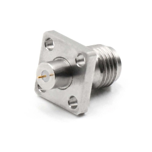 Stainless Steel 2.92Mm Female 4-Hole Flange Bulkhead Mount Dc To 40Ghz Rf Coax Connector Stainless Steel 2.92Mm Female 4-Hole Flange Bulkhead Mount Dc To 40Ghz Rf Coax Connector