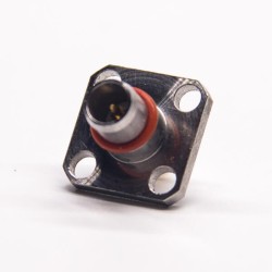 BMA Male Solder Type Connector Flange with 4 Holes for Cable Waterproof
