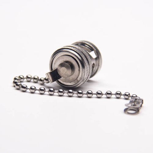 BNC Male Dust Cap with Chain Nickle Plated BNC Male Dust Cap with Chain Nickle Plated