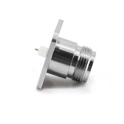 18Ghz Female N-Type Removable 4-Hole Flange Stainless Steel Rf Coax Connector