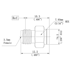 18Ghz N Male To SMA Male Low Loss Test Cable Assembly 0.5M