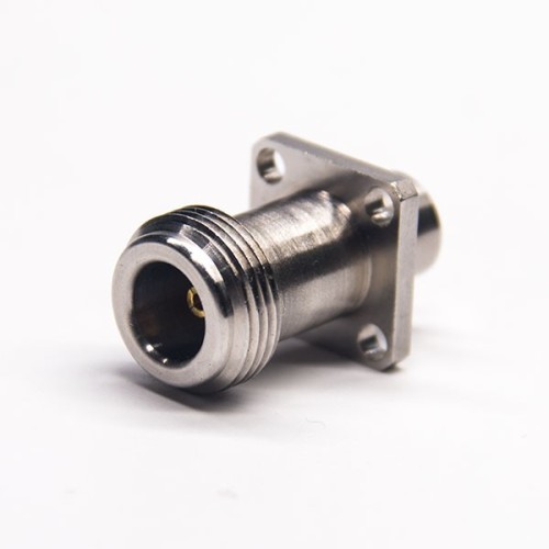 N 4 Hole Flange Connector High Frequency Female Type Connector