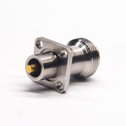 N 4 Hole Flange Connector High Frequency Female Type Connector
