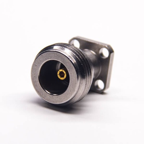 N Female Connector Flange with 4 holes for PCB Mount N Female Connector Flange with 4 holes for PCB Mount