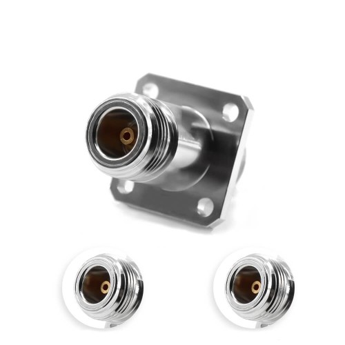 N Female To N Female 18Ghz Rf Coax Connector 4-Hole Flange N Female To N Female 18Ghz Rf Coax Connector 4-Hole Flange