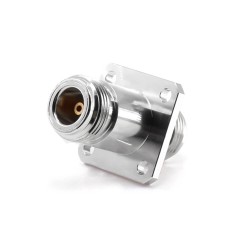N Female To N Female 18Ghz Rf Coax Connector 4-Hole Flange