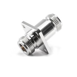 N Female To N Female 18Ghz Rf Coax Connector 4-Hole Flange