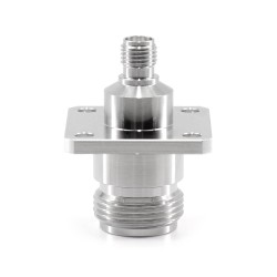 N Female To Sma Female 18Ghz 4-Hole Flange Stainless Steel Rf Coax Connector