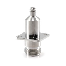 N Female To Sma Female 6Ghz 4-Hole Flange Stainless Steel Rf Coax Connector