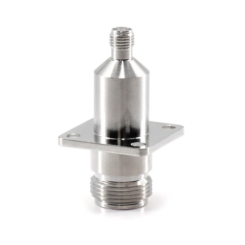 N Female To Sma Female 6Ghz 4-Hole Flange Stainless Steel Rf Coax Connector