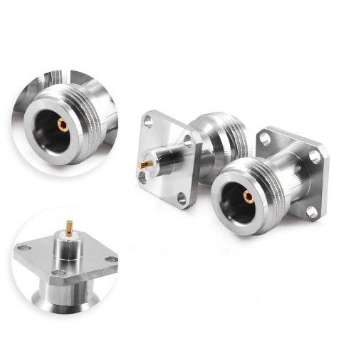 N-Kfd Female 18Ghz 4-hole Flange Bulkhead Pcb Mount Sloder High Frequency Rf Coax Connector