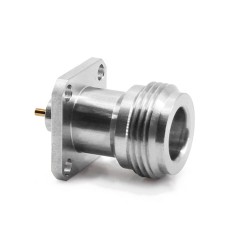 N-Kfd Female 18Ghz 4-hole Flange Bulkhead Pcb Mount Sloder High Frequency Rf Coax Connector