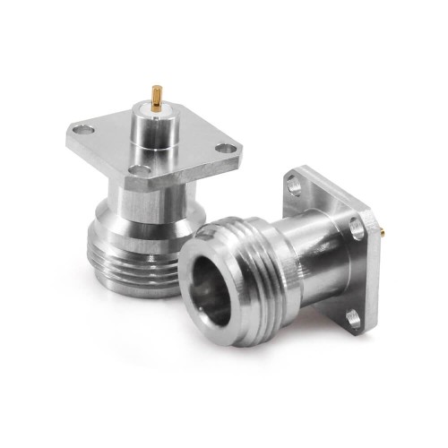 N-Kfd Female 18Ghz 4-hole Flange Bulkhead Pcb Mount Sloder High Frequency Rf Coax Connector
