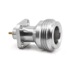 N-Kfd Female 18Ghz Receptable Bulkhead Mount 4-Hole Flange Rf Coax Connector