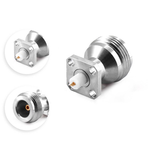 N-Type High Frequency Female 18G N-Kf Bulkhead Mount 4-Hole Flange Rf Coax Connector