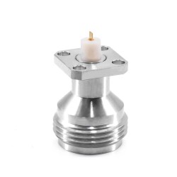 N-Type High Frequency Female 18G N-Kf Bulkhead Mount 4-Hole Flange Rf Coax Connector