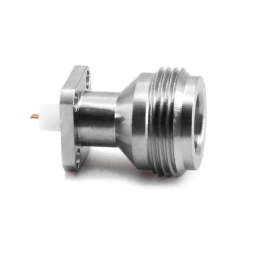 N-Type High Frequency Female 18G N-Kf Bulkhead Mount 4-Hole Flange Rf Coax Connector