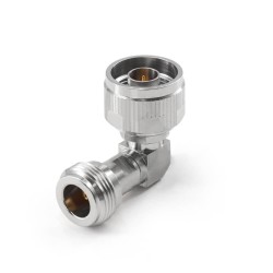 N-Type Right Angle 18Ghz N Male To N Female Stainless Steel Adapter