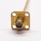 Gold Plated SMA Female Flange 4 Holes for PCB Mount Gold Plated SMA Female Flange 4 Holes for PCB Mount