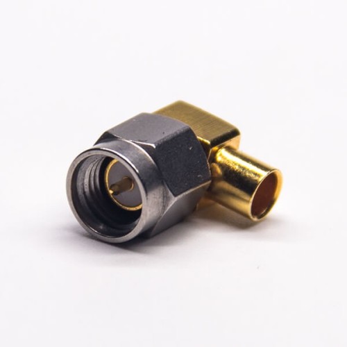 Right Angle SMA Male Connector Gold Plated Right Angle SMA Male Connector Gold Plated