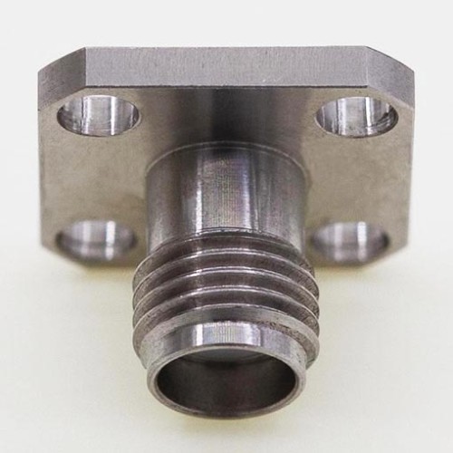SMA Female Connector, 12.7mm / .500″ Square Flange 1.27mm / .050″ Pin SMA Female Connector, 12.7mm / .500″ Square Flange 1.27mm / .050″ Pin