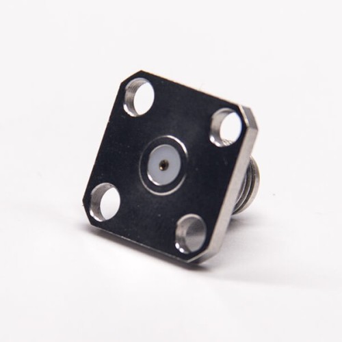 SMA Female Straight Flange Panel with 4 Holes for PCB SMA Female Straight Flange Panel with 4 Holes for PCB